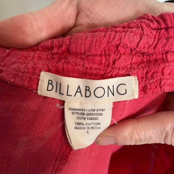 Billabong. Beach Cover Up Pants. Light Red. Tie Front. Size Medium. Womens. - Picture 9 of 10
